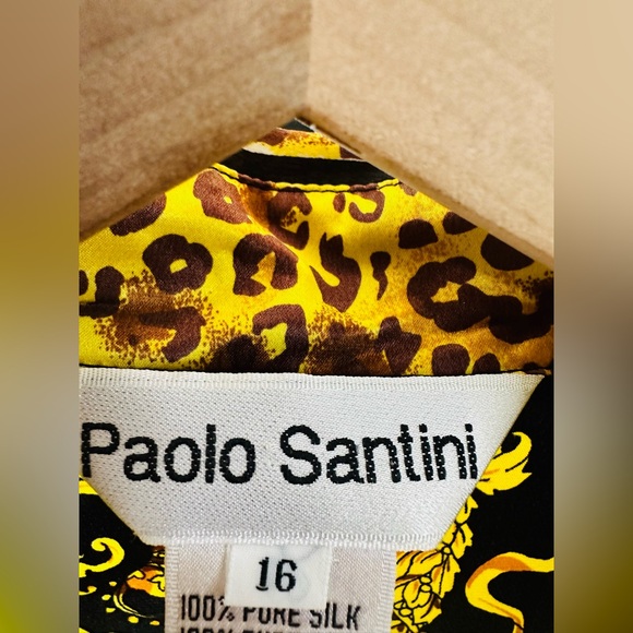 Vintage Italian Paolo Santini - Italian - Versace Baroque Style Print - Size 16 - Picture 3 of 9